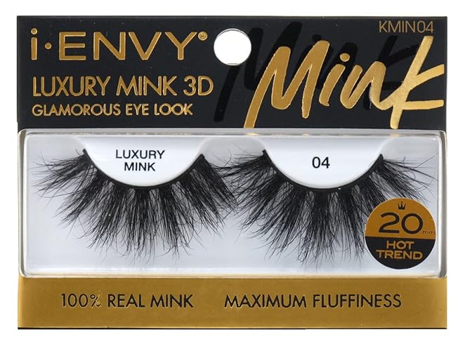 Kiss I Envy Luxury Mink 3D Lashes - Pack Of 1, Natural Look, Lightweight, Reusable