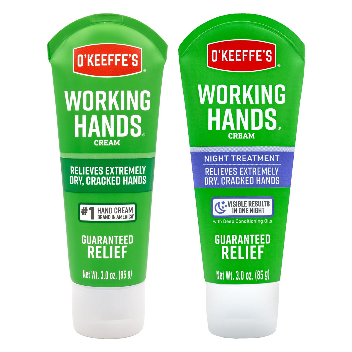 O'Keeffe'S Working Hands Hand Cream & Night Treatment, 3 Oz Tube - Pack Of 2