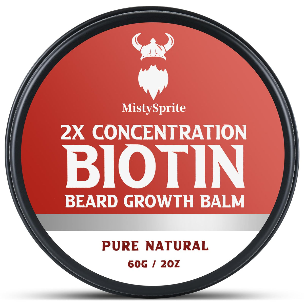 Mistysprite Biotin Beard Balm For Men - 2X Concentration, Hydrating & Conditioning - 2Oz Vanilla