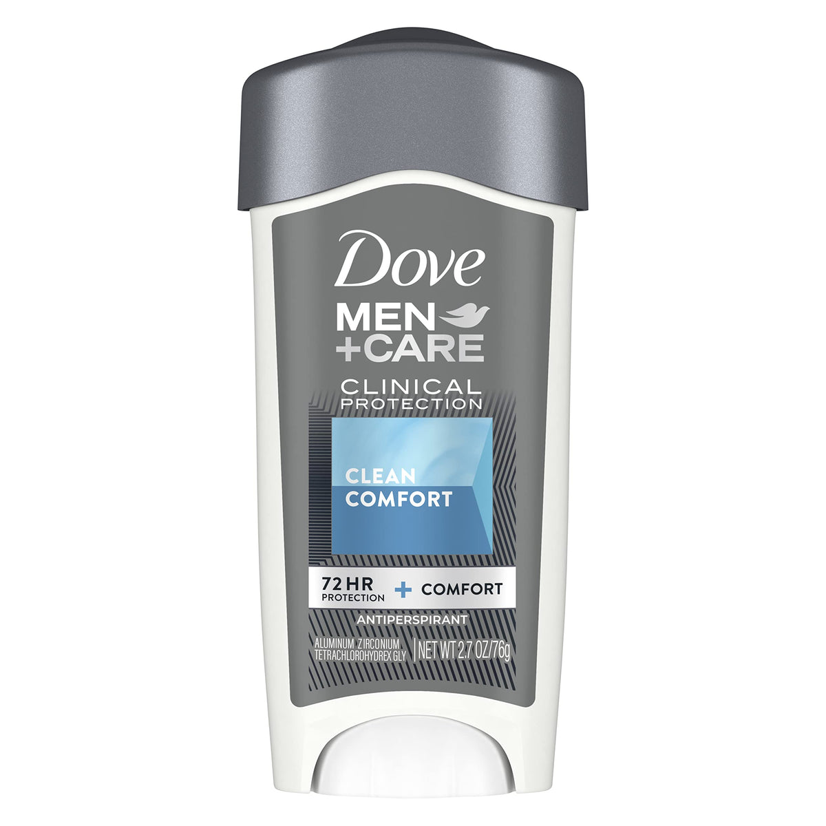 Dove Men + Care Antiperspirant 72-Hour Sweat & Odor Protection, Clean Comfort, 2.7Oz