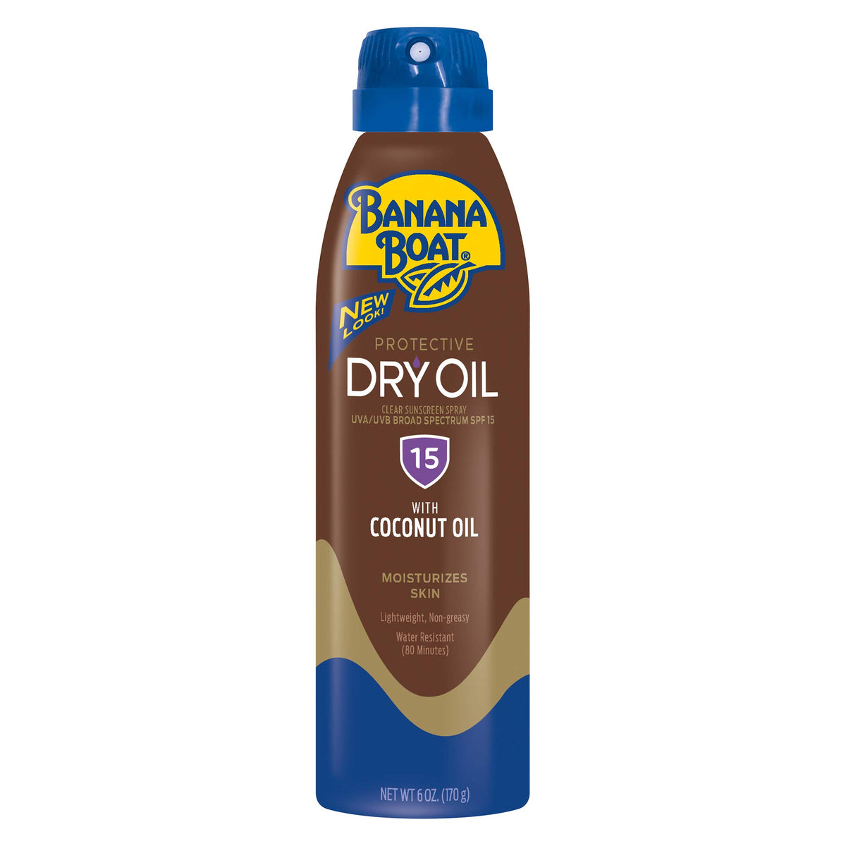 Banana Boat Spf 15 Protective Tanning Dry Oil Clear Spray Sunscreen, 6Oz, Pack Of 3