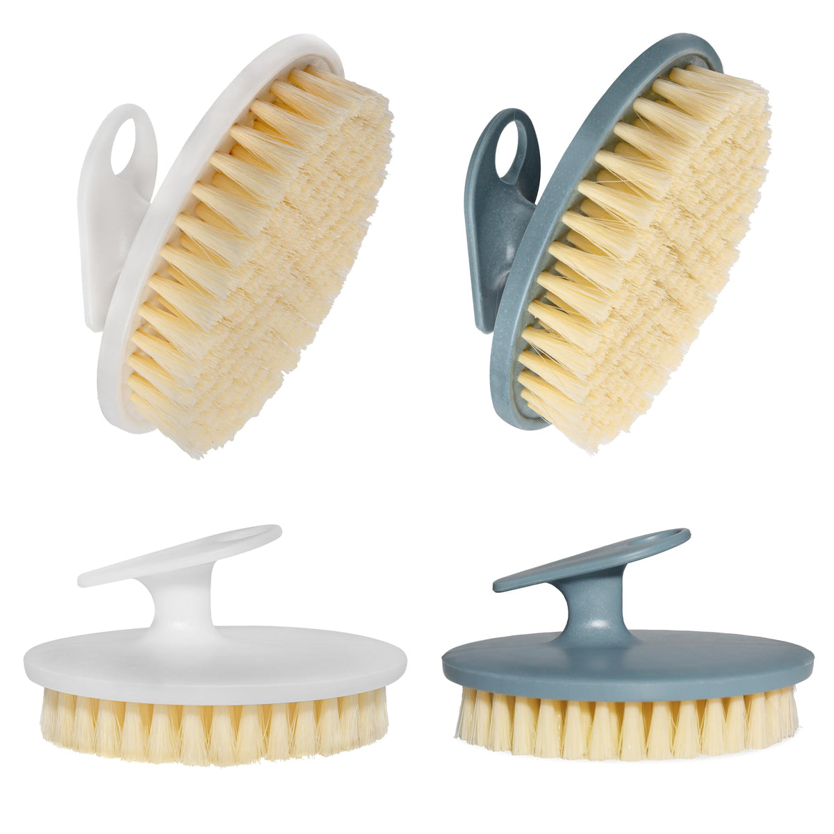 Innerneed Pp Shower Brush Set - 4 Exfoliating Scrubbers For Body Wash & Cellulite Treatment