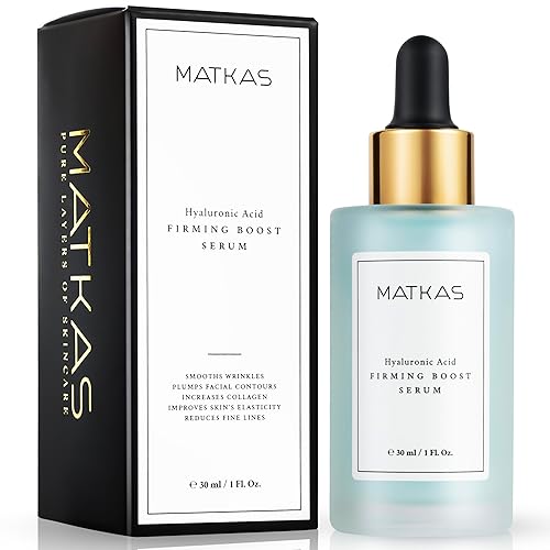 Matkas Hyaluronic Acid Serum With Niacinamide & Peptides For Anti-Aging & Hydration, 1 Fl Oz