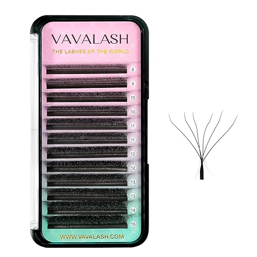 VAVALASH 6D W Shape Premade Fans Eyelash Extensions 0.07 C Curl 8-15mm Matte