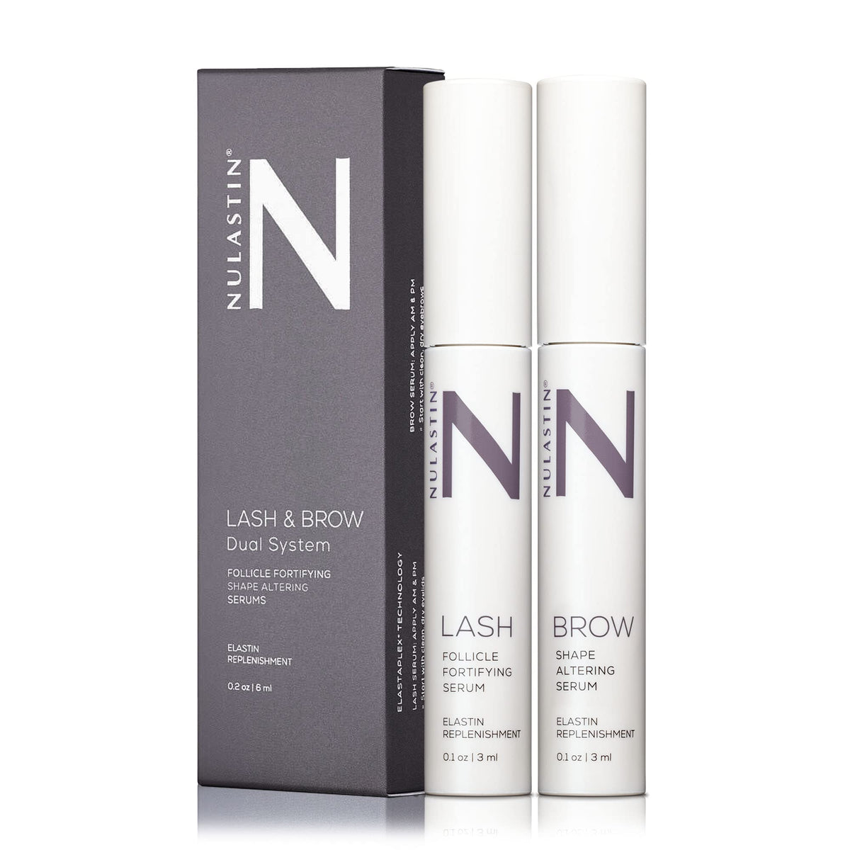 Nulastin Eyelash & Brow Serum Duo - Enhancing Keratin & Peptides For Fuller Lashes & Brows