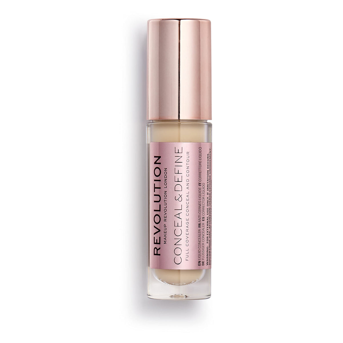 Revolution Beauty Conceal & Define Concealer C6 - Full Coverage, Lightweight, Vegan, 0.14 Oz.