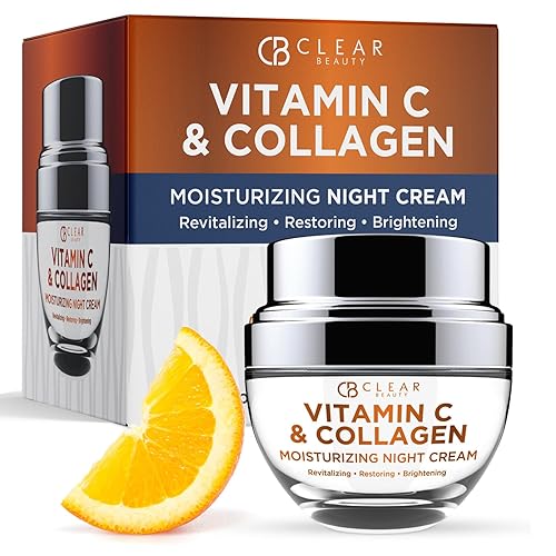 Clear Beauty Vitamin C & Collagen Night Moisturizer - Anti-Aging, Cruelty-Free, All Skin Types