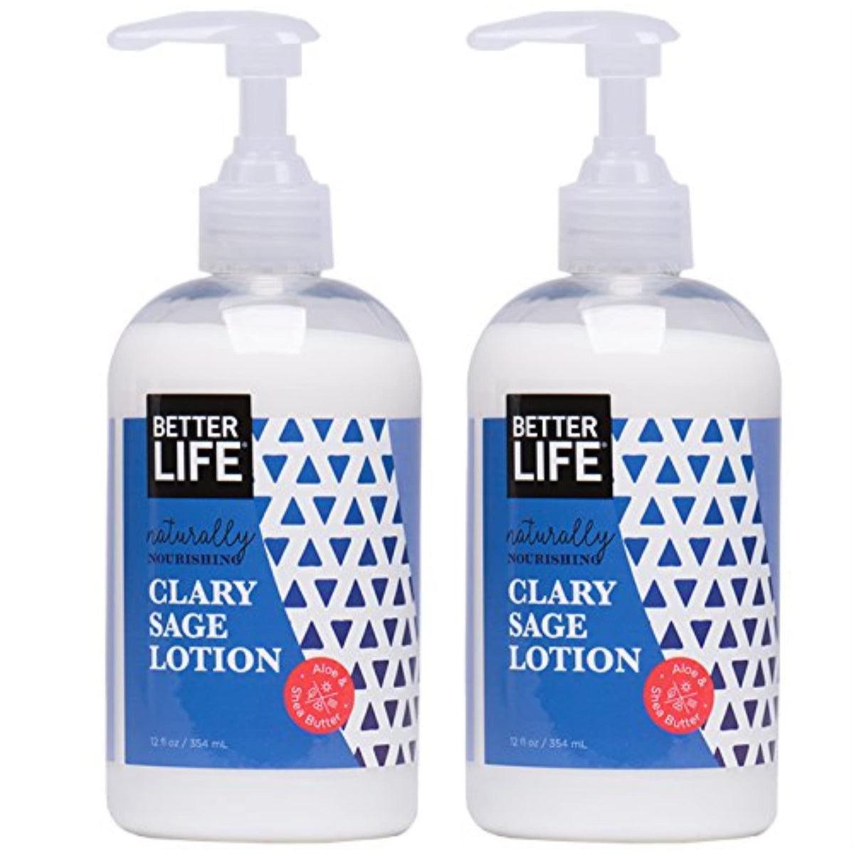 Better Life Clary Sage Hand And Body Lotion, 12 Oz, Natural Moisturizer (Pack Of 2)