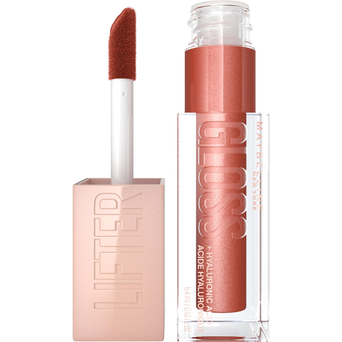 Maybelline Lifter Gloss - Hydrating Lip Gloss With Hyaluronic Acid, Topaz, 0.18 Oz