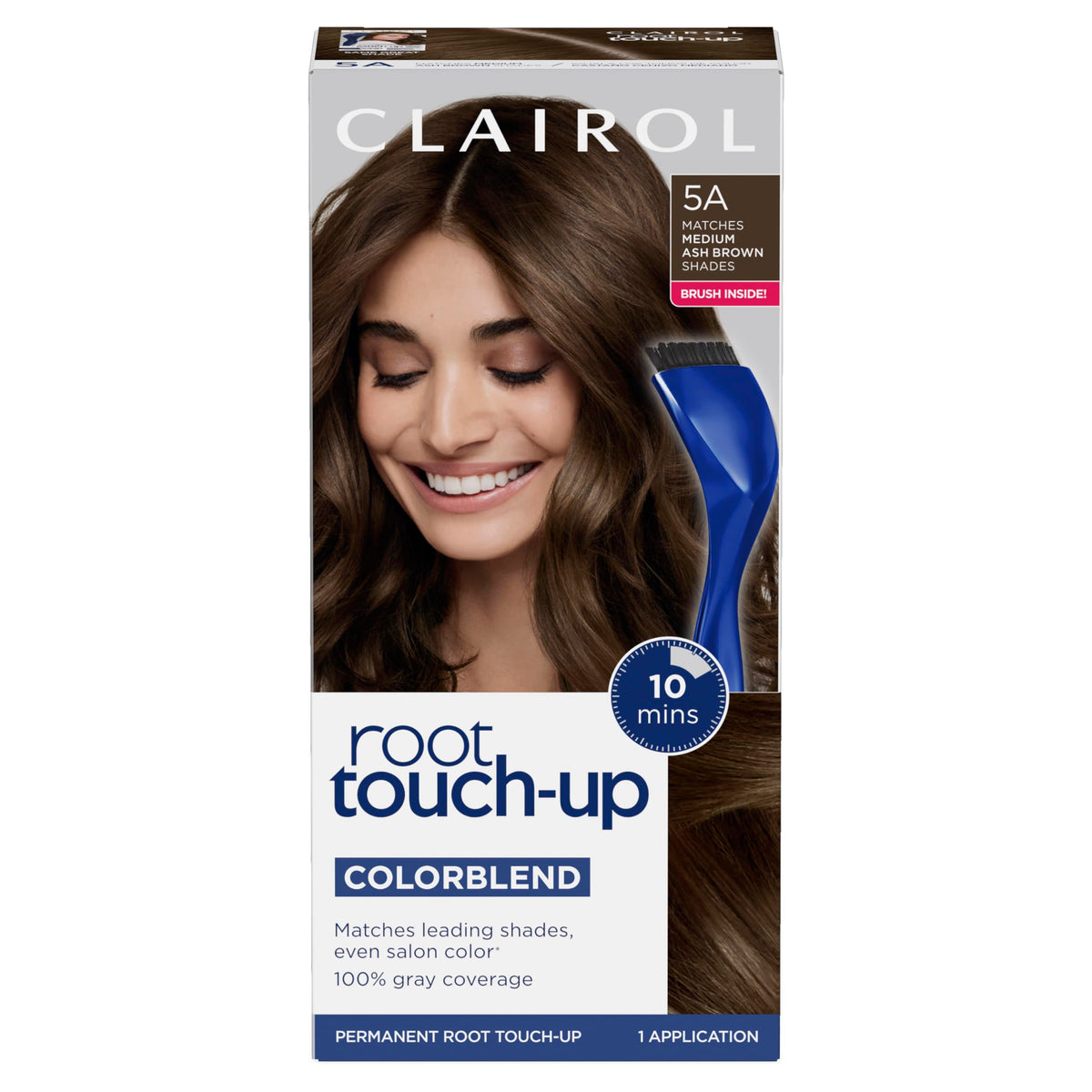 Clairol Root Touch-Up Permanent Hair Dye, 5A Medium Ash Brown, 1.1 Fl Oz - Pack Of 1