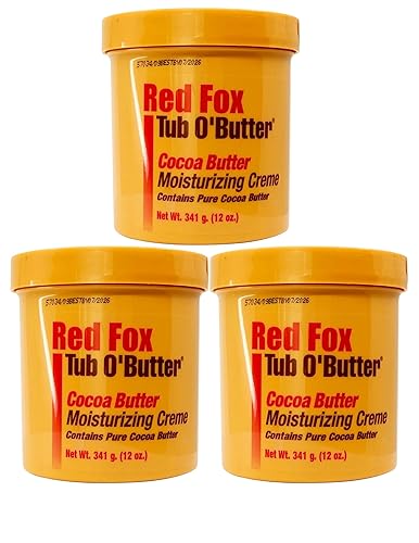 Red Fox Tub O'Butter Cocoa Butter Moisturizing Creme, 10.5 Oz, 3-Pack - Hydrating Skin Care