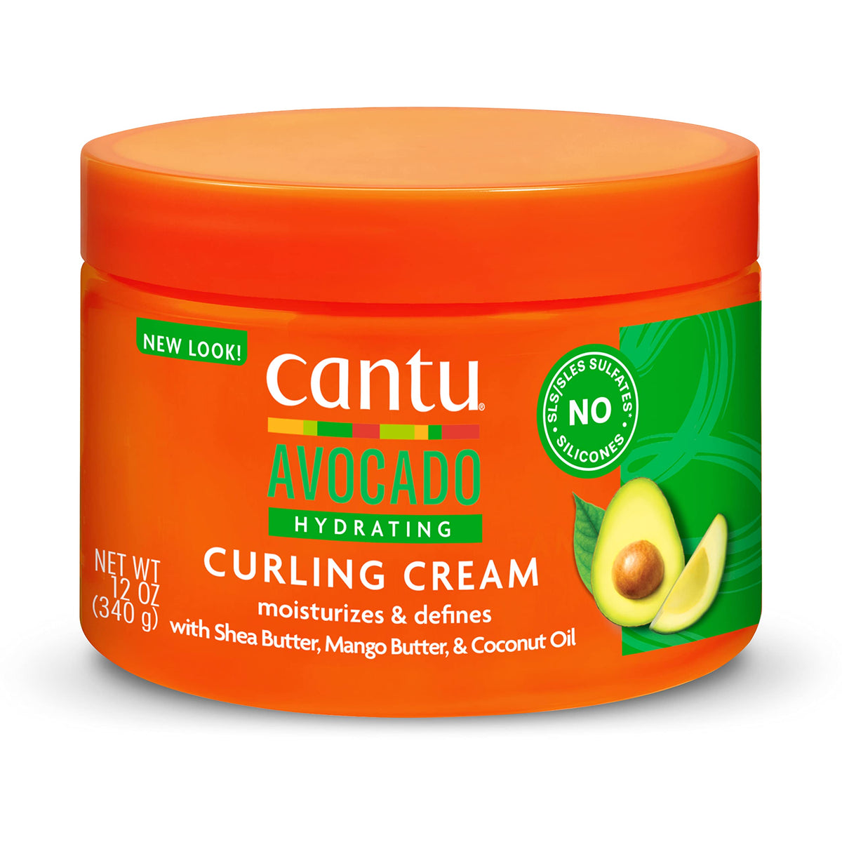 Cantu Avocado Curling Cream With Shea Butter & Coconut Oil, 12 Oz - Moisturizing Hair Care