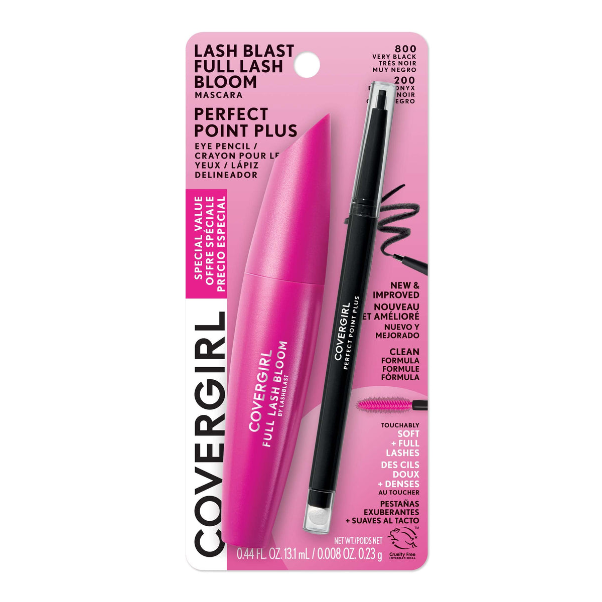 Covergirl Lash Blast Full Lash Bloom Mascara & Perfect Point Plus Eyeliner, Very Black