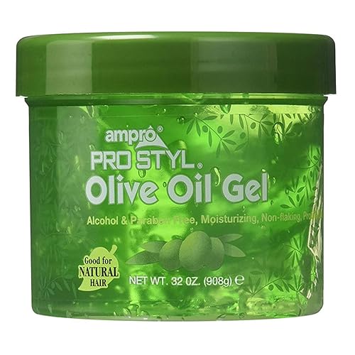 Ampro Pro Styl Protein Styling Gel - 32 Oz, Moisturizes, Tames, Alcohol & Paraben Free, Olive