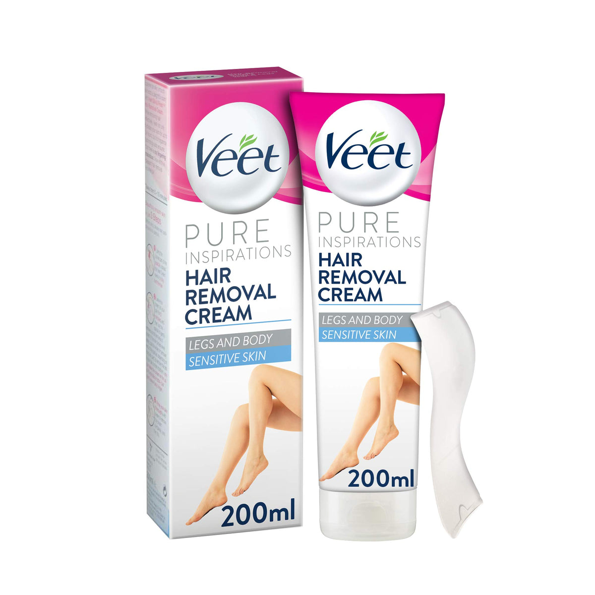 Veet Sensitive Skin Hair Removal Cream With Aloe Vera & Vitamin E, 200Ml - Fast & Effective