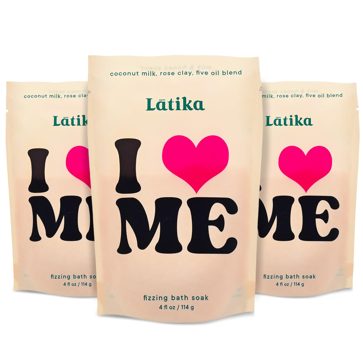 Latika I Heart Me Bath Soak Set Of 3 - Oats, Milk & Honey For Relaxation & Skin Nourishment