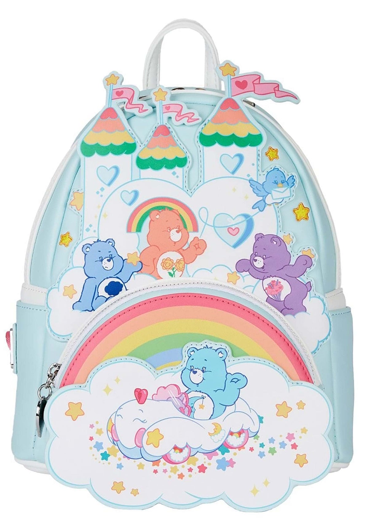 Loungefly Care Bears Castle Mini Backpack - Rainbow Faux Leather Bag