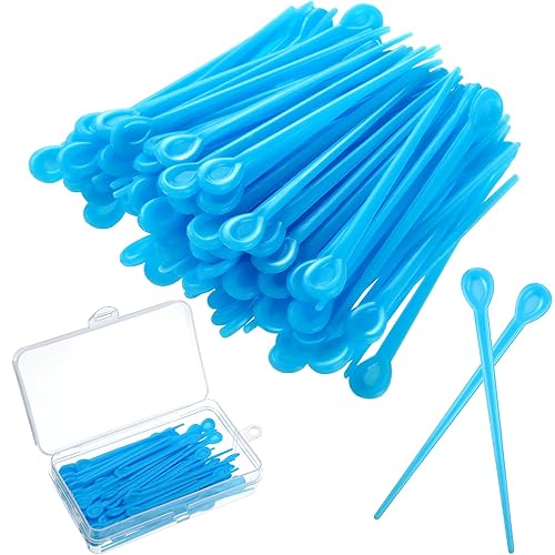 WILLBOND 180 Pieces Blue Plastic Hair Curler Roller Picks for Styling Accessories