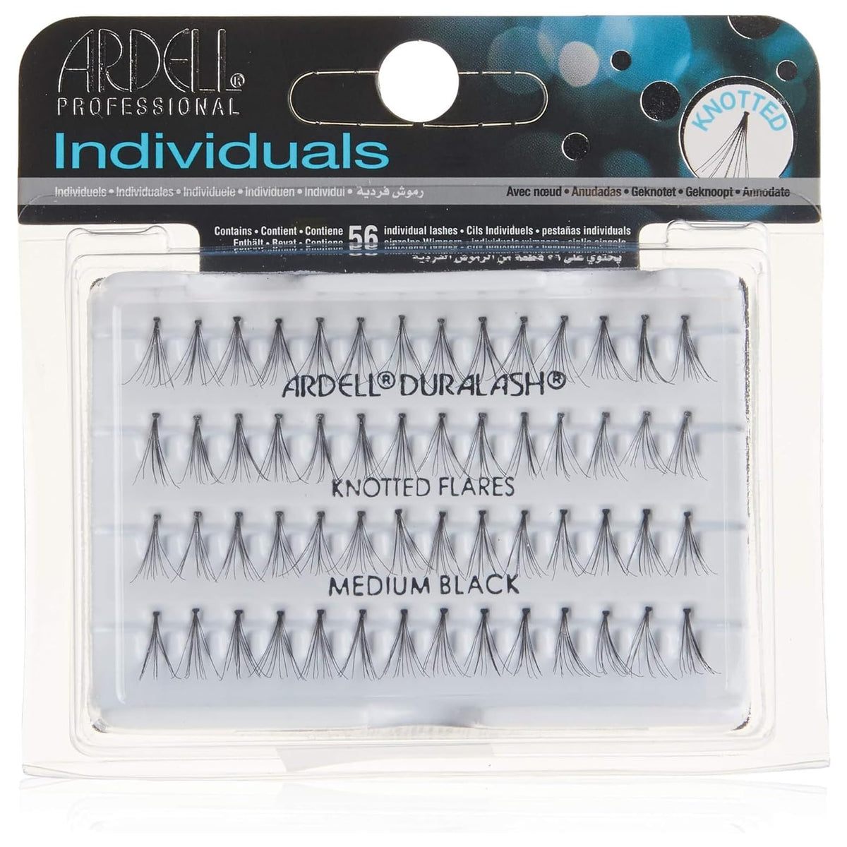 Ardell Duralash Flares Medium Black Individual Lashes - 4 Piece Human Hair Assortment