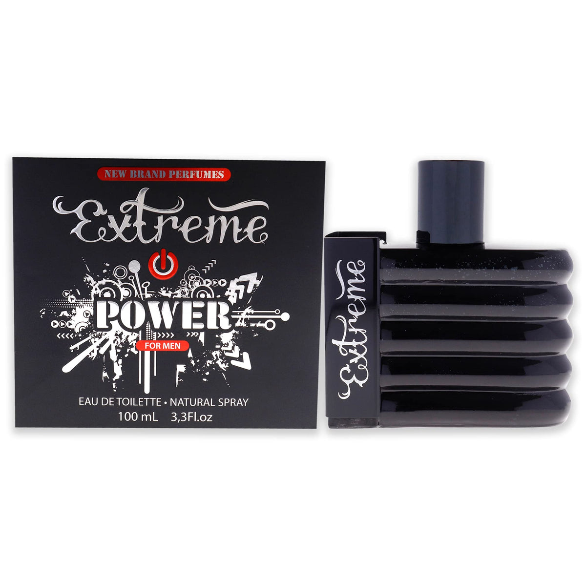 New Brand Extreme Power EDT Spray for Men, 3.3 oz - Long-lasting Fragrance, Fresh & Energizing Scent, Ideal for Daily Wear