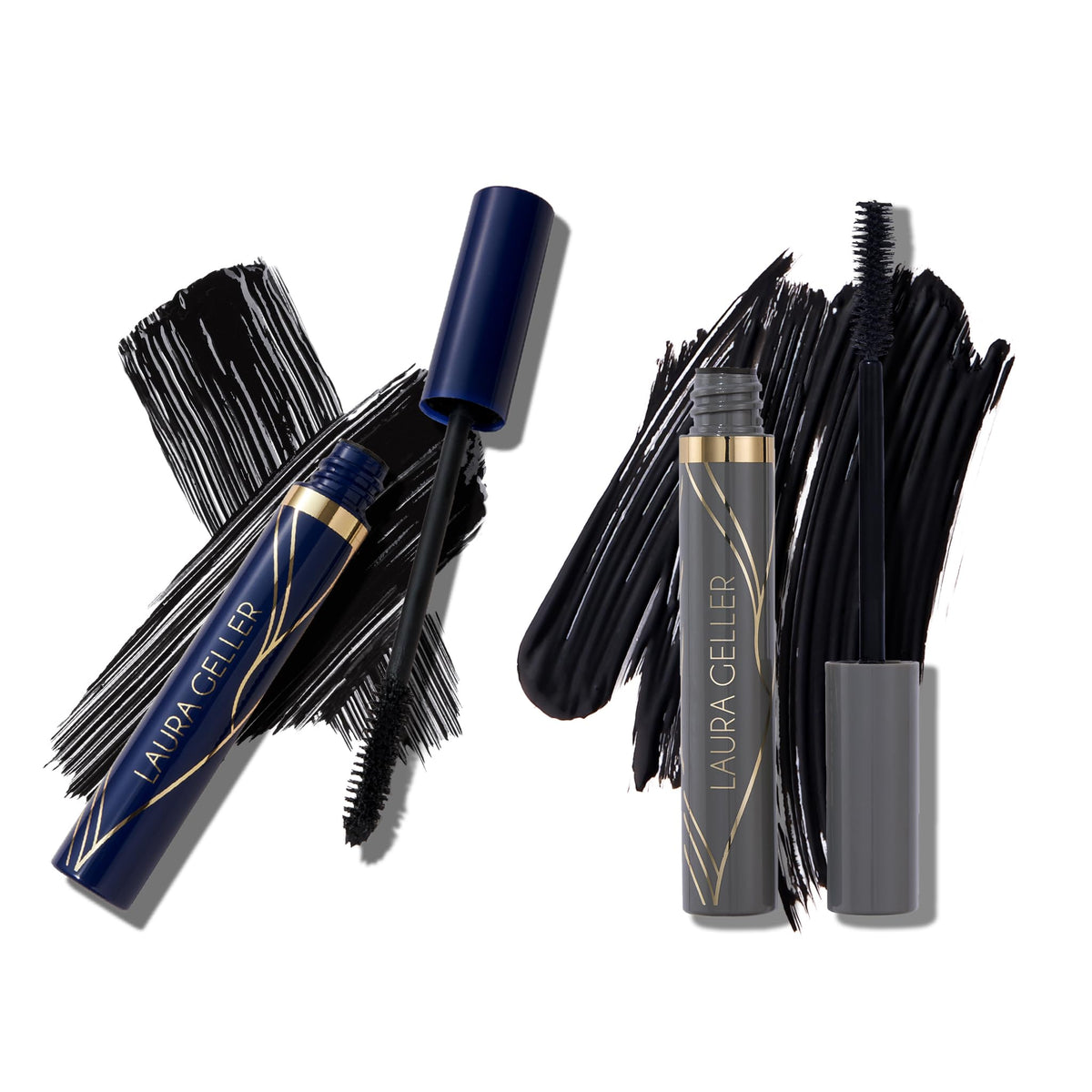 LAURA GELLER NEW YORK Waterproof Mascara Duo | Lengthening & Volumizing | 0.9 Oz (Pack of 