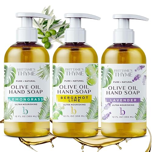 Brittanie'S Thyme Organic Hand Soap - Vegan Castile Soap With Essential Oils, 12 Fl Oz (Pack Of 3)