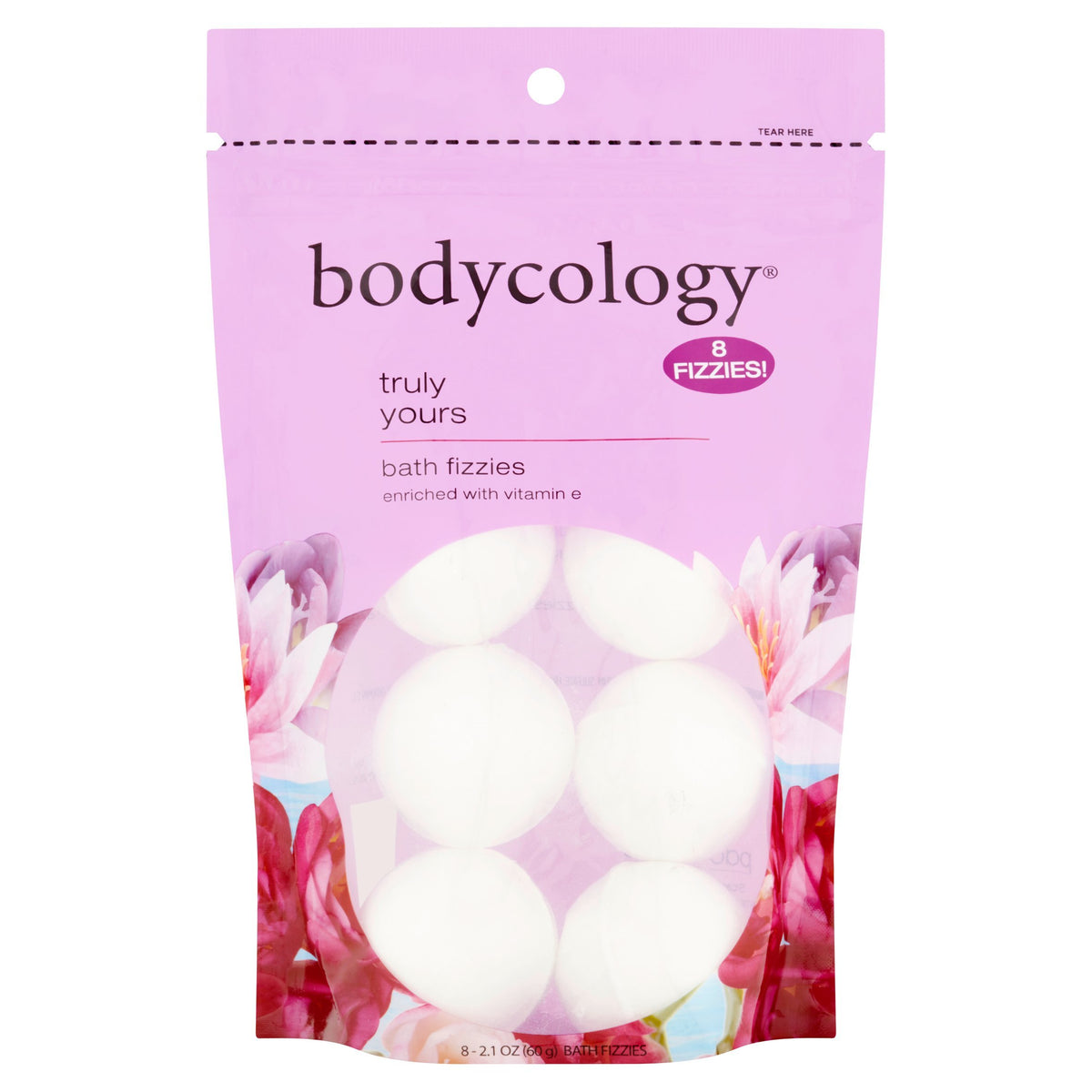 Bodycology Bath Soak Fizzies - Truly Yours 8 Balls, 16.8 Oz, Relaxing Bath Bombs