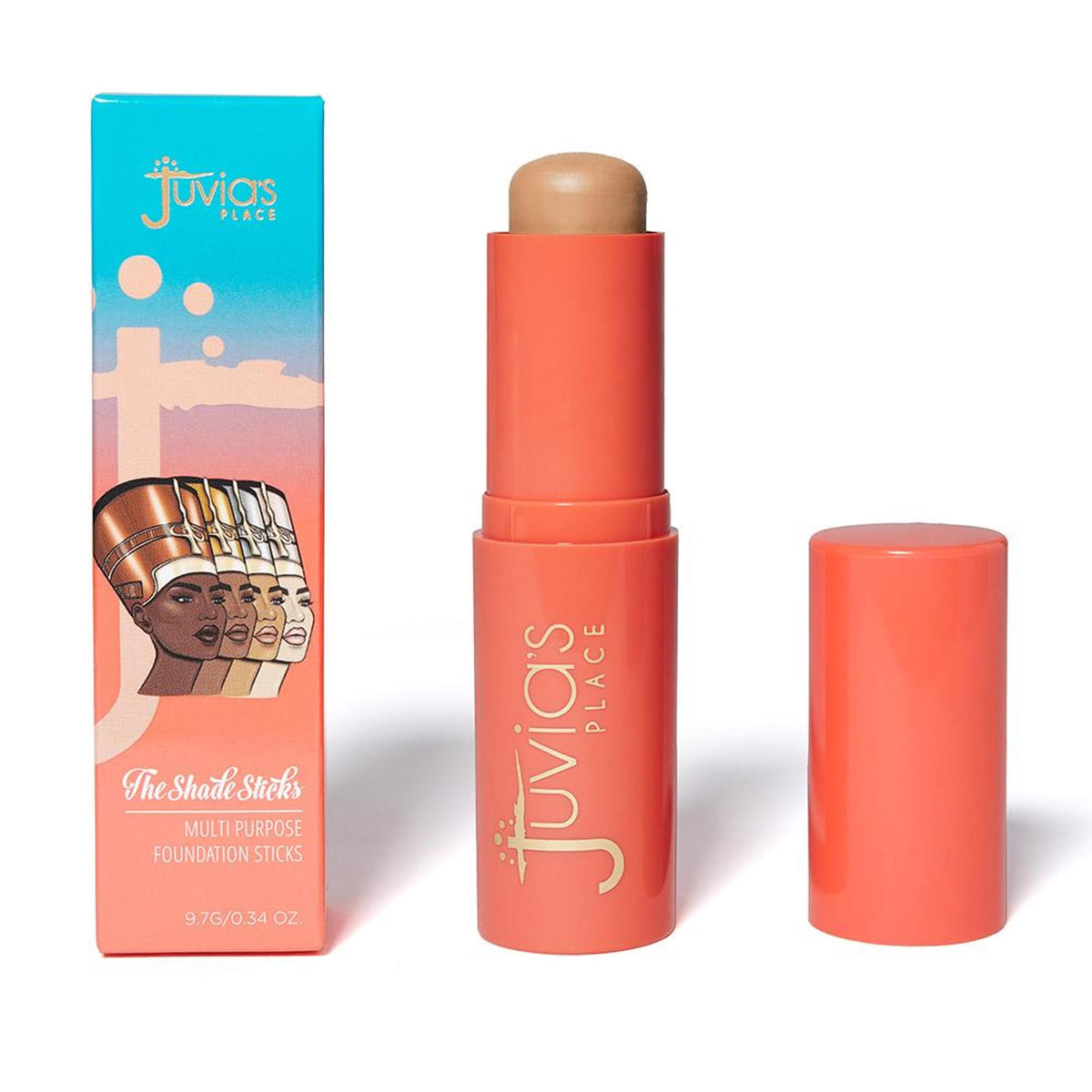 Juvia'S Place Shade Stick Foundation & Concealer, Belize Medium, .34 Oz - Neutral Undertone