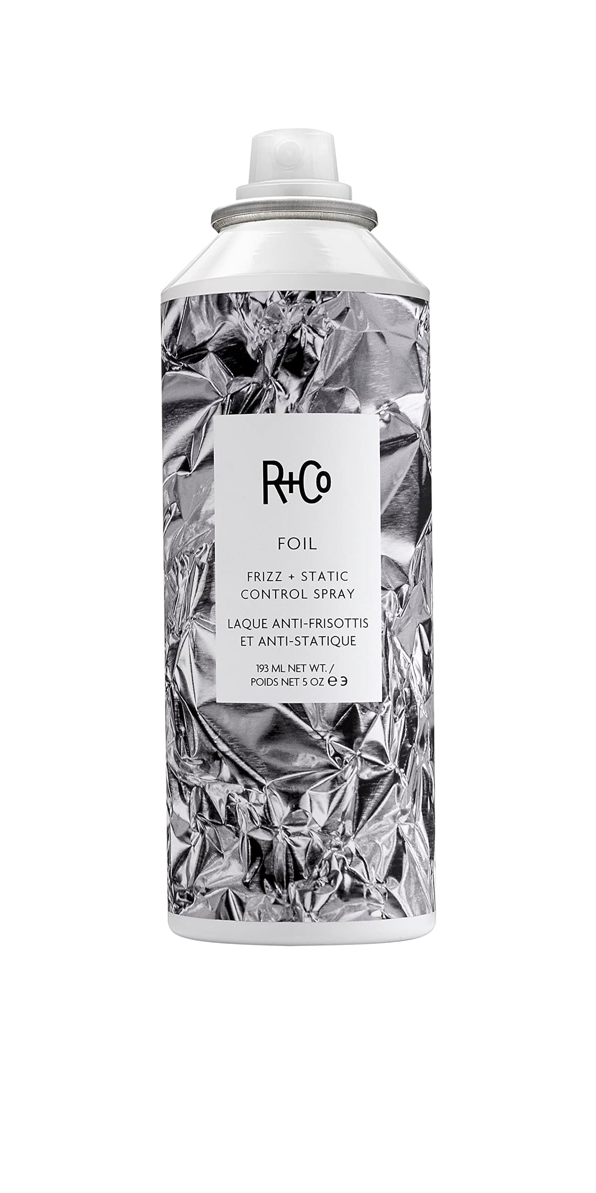 R+Co Foil Frizz + Static Control Spray - 5 Oz Clear Hair Treatment For Frizz Control