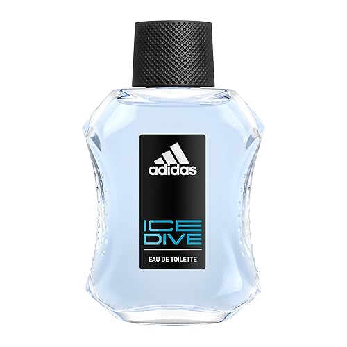 Adidas Ice Dive Eau de Toilette 3.3 fl oz - Men's Fragrance with Lavender, Sandalwood, Vanilla, Long Lasting, Travel Size