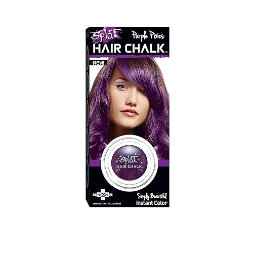 Splat Purple Pixies Hair Chalk - Temporary Washable Color, Cruelty Free & Vegan, 0.12 Oz