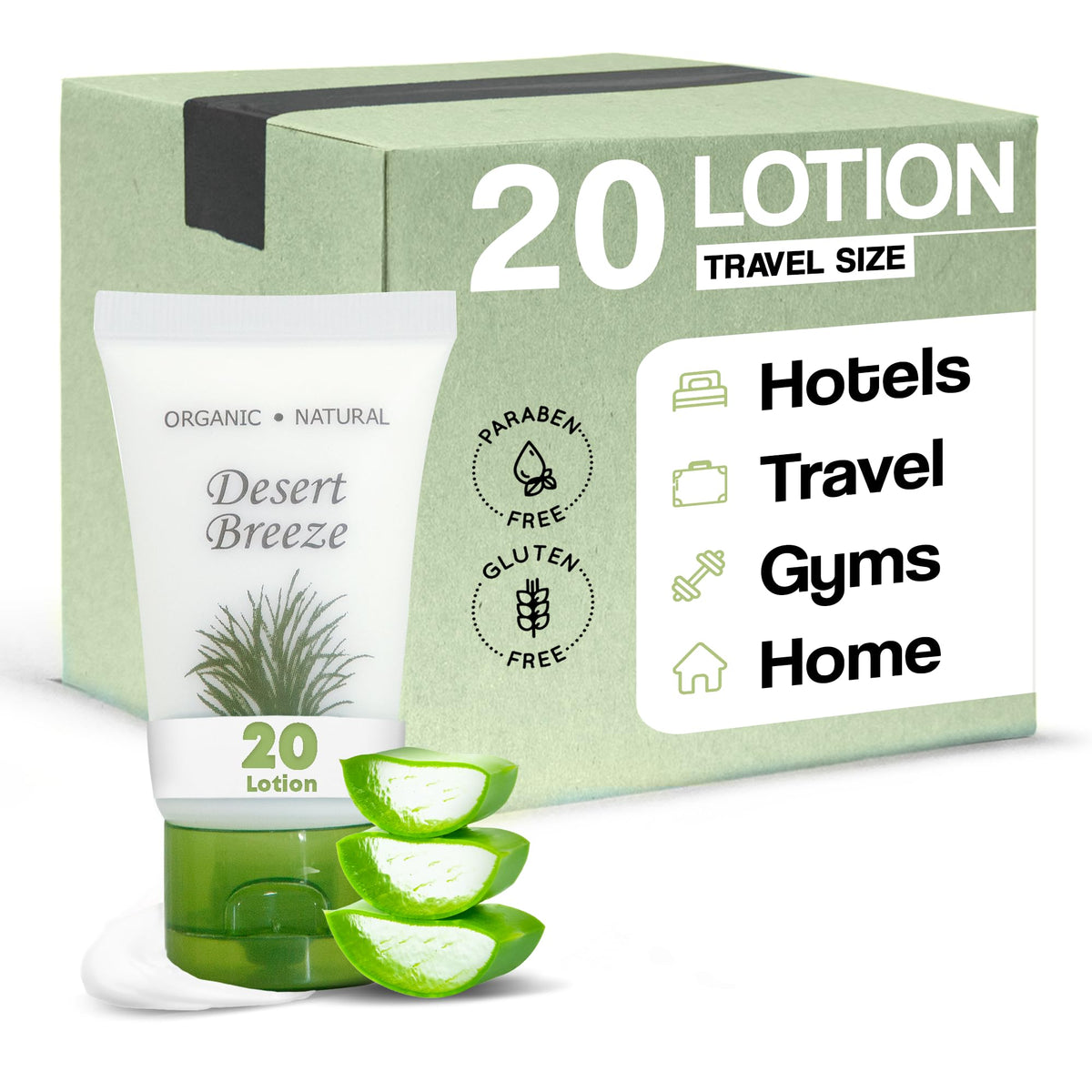 Desert Breeze Travel Size Lotion - 1 Oz Flip Cap, Case Of 20 Hotel Toiletries