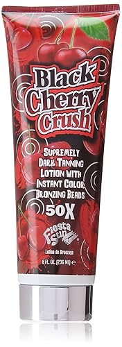 Fiesta Sun Black Cherry Crush Dark Tanning Lotion - 8 Fl Oz For Deep, Radiant Tan