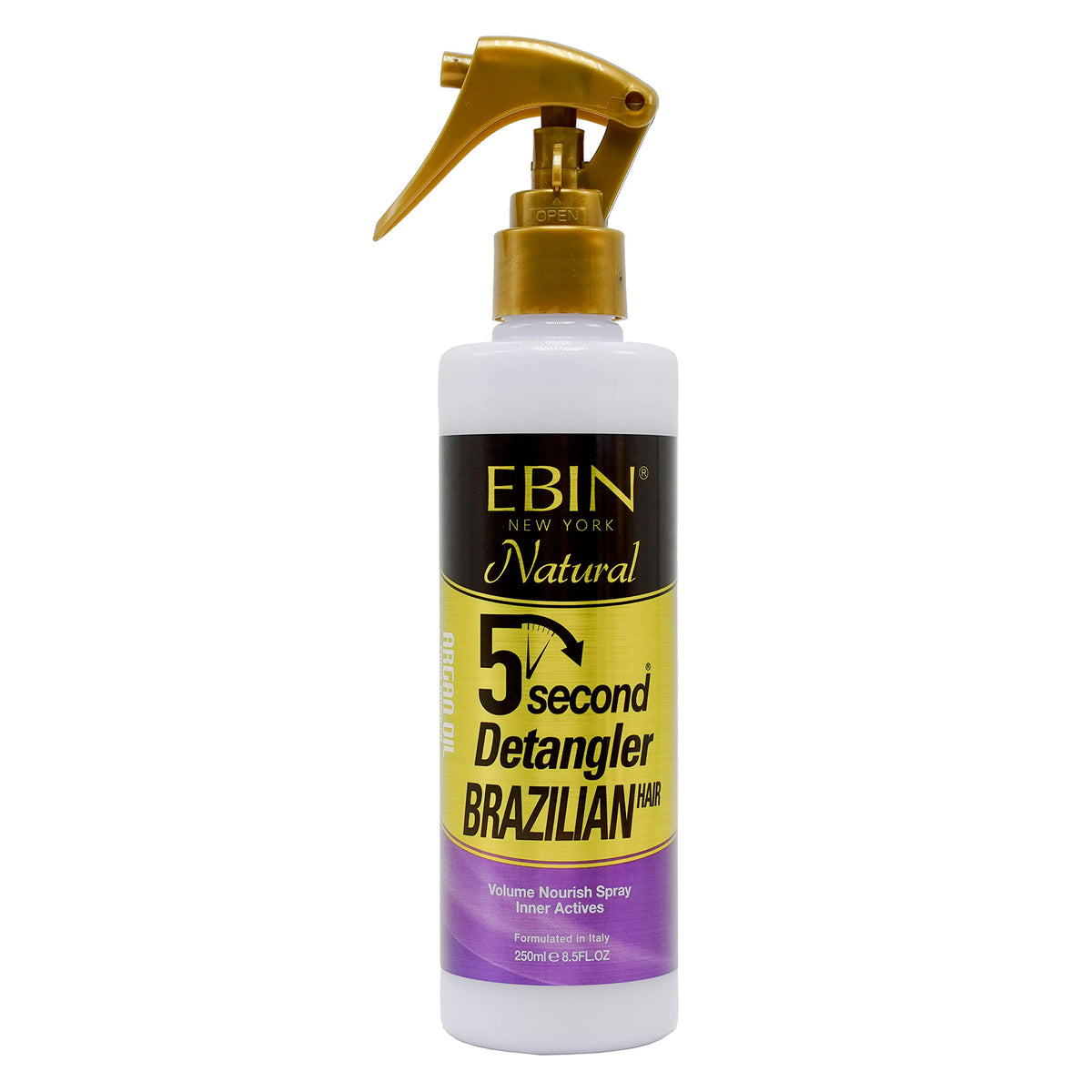 EBIN NEW YORK 5 Second Detangler with Moroccan Argan Oil - Instant Moisture & Heat Protectant, 8.5 oz