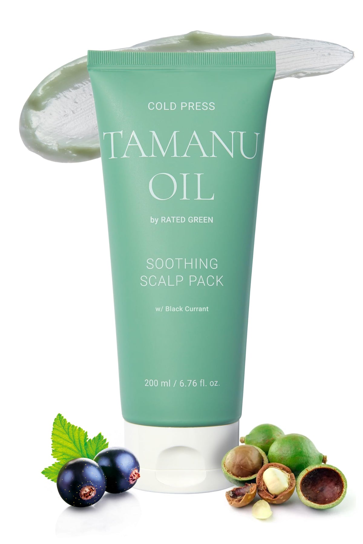 Rated Green Cold Press Tamanu Oil Scalp Pack | Deep Conditioning Mask For Dry Hair 6.76 Fl Oz