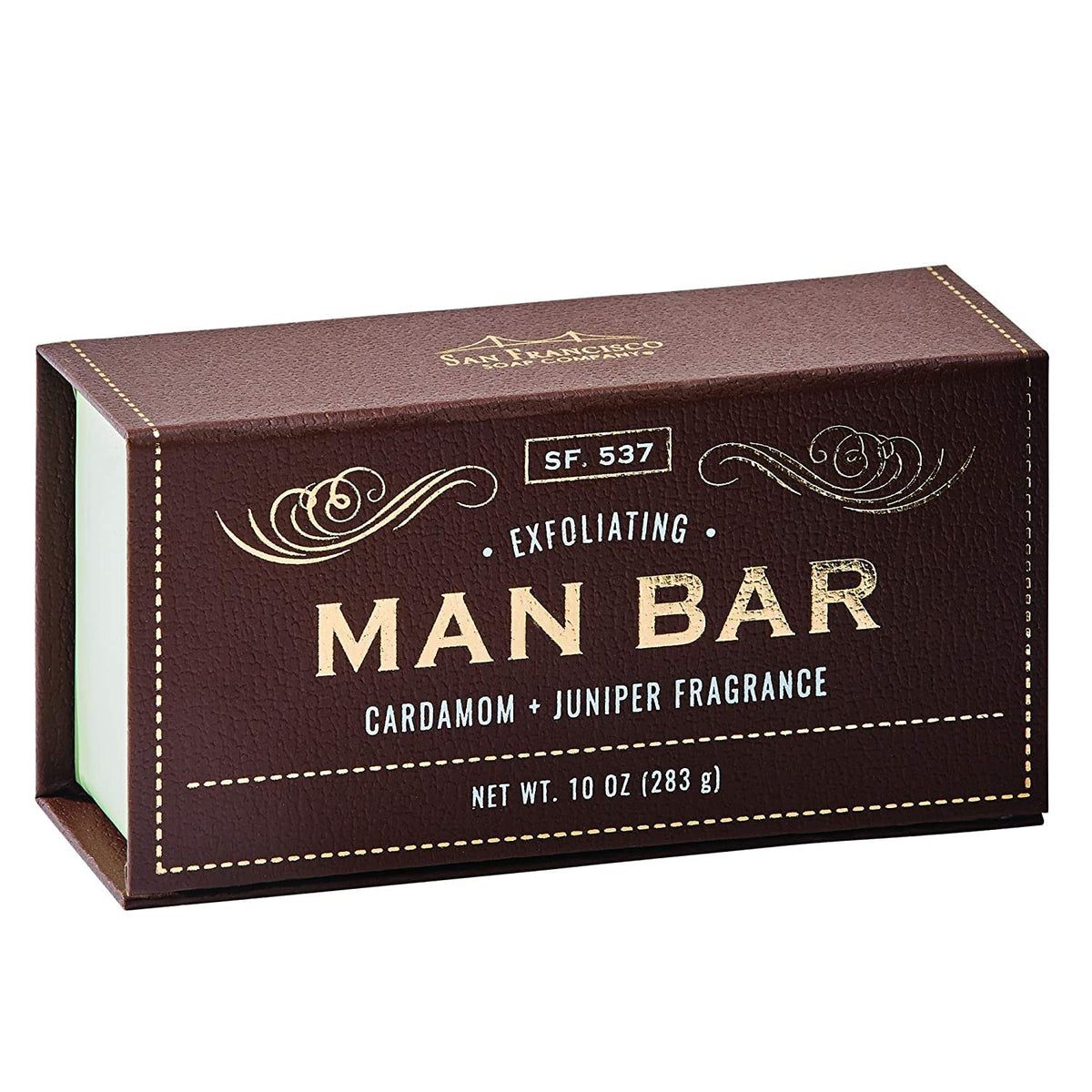 San Francisco Soap Man Bar Soap 10 Oz - Cardamom & Juniper Scented Bar For Men