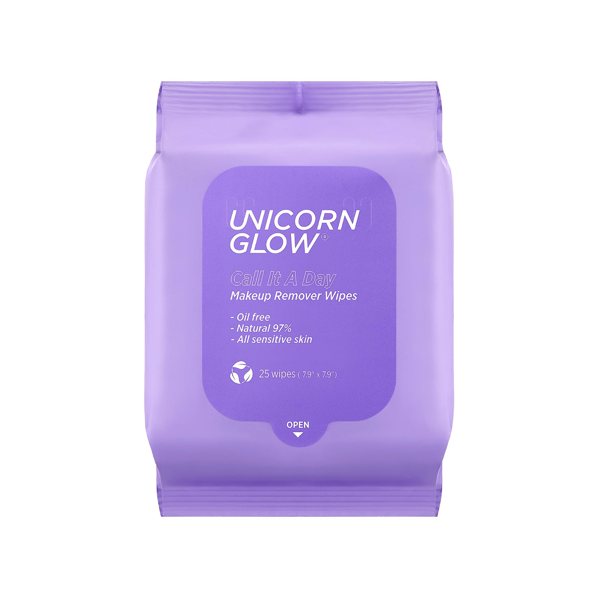 Unicorn Glow Makeup Remover Wipes - 25 Biodegradable Towelettes With Aloe & Vitamin E