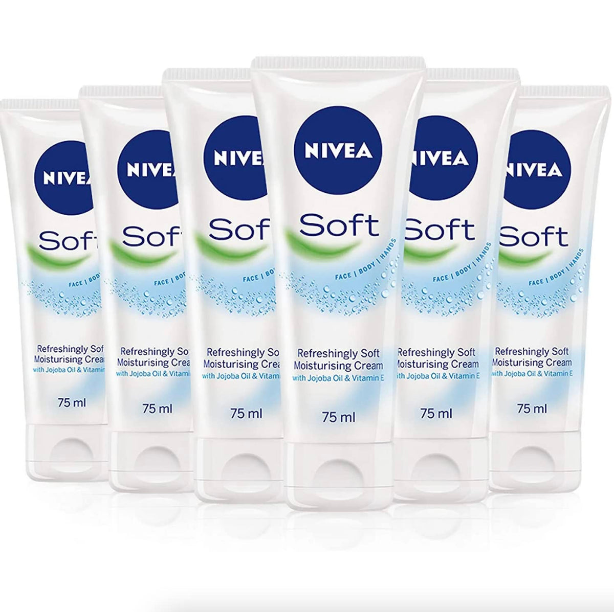 Nivea Soft Moisturizing Creme 2.6 Oz, Hydrating Skin Cream, Pack Of 6