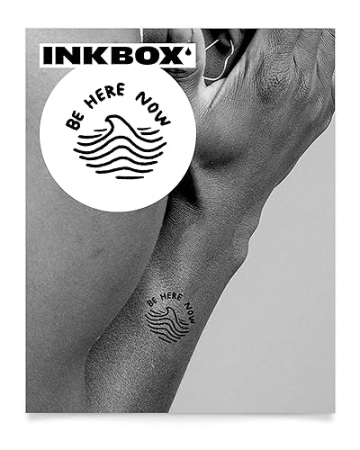 Inkbox Semi-Permanent Water-Resistant Tattoo, Present And Calm, 2X2 In, Lasts 1-2 Weeks