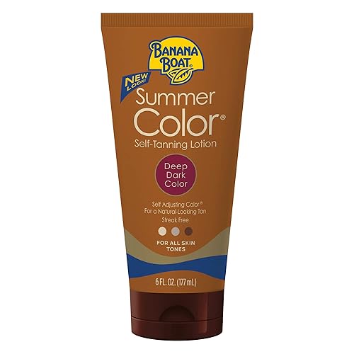 Banana Boat Summer Color Self-Tanning Lotion, Deep Dark, 12 Fl Oz For All Skin Tones