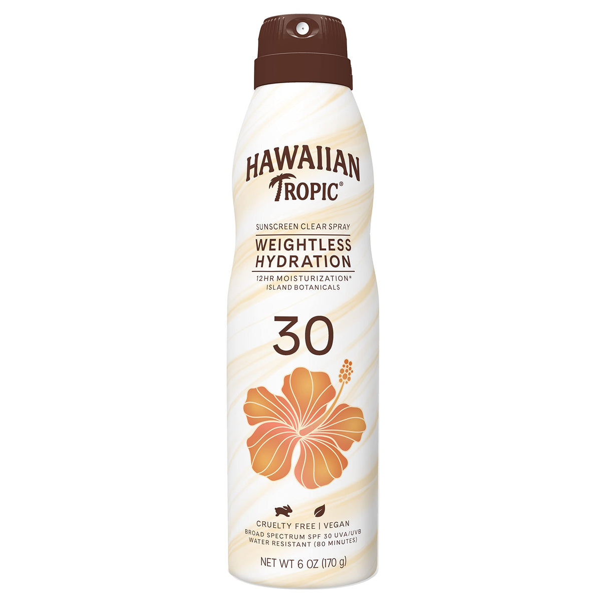 Hawaiian Tropic Weightless Hydration Spf 30 Sunscreen Spray, 6Oz - Oxybenzone Free, Body Spray