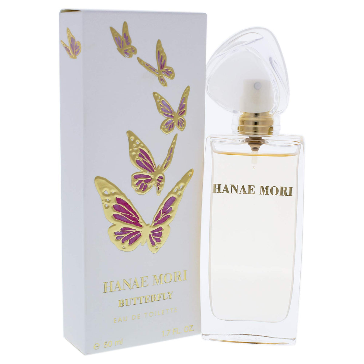 Hanae Mori Eau De Toilette Butterfly 1.7 Oz - Elegant White Fragrance For Women