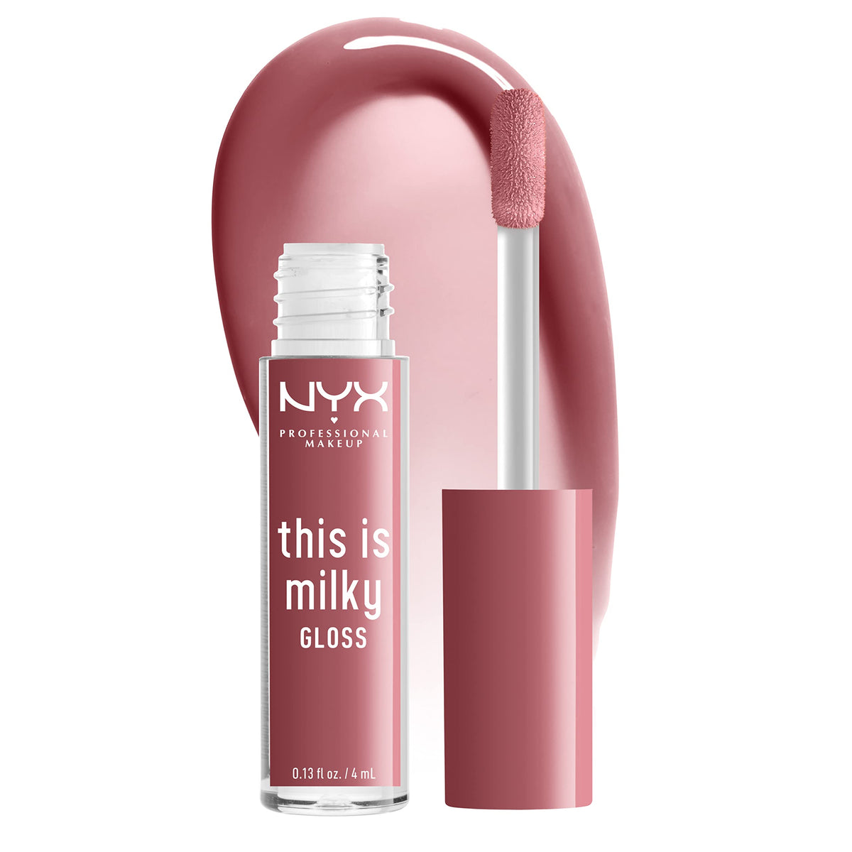 NYX PROFESSIONAL MAKEUP Milky Gloss Lip Gloss, Vegan, 12HR Hydration, Cherry Skimmed, 0.