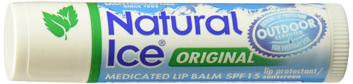 Mentholatum Natural Ice Lip Balm Original Spf 15, Clear, 1 Count (Pack Of 1)