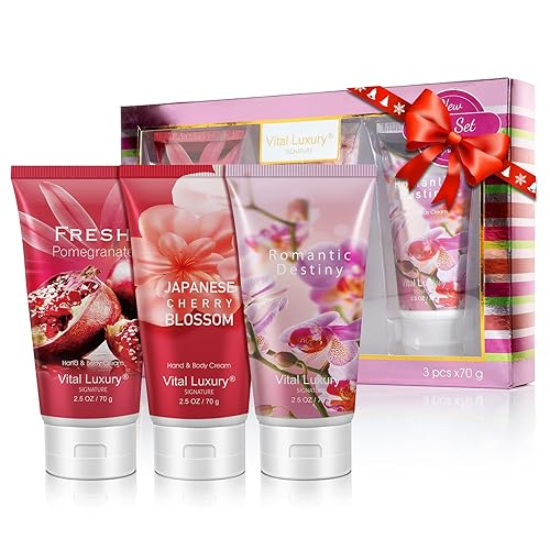 Vital Luxury Hand & Body Cream Gift Set - 3 Travel Size Moisturizing Lotions For Women