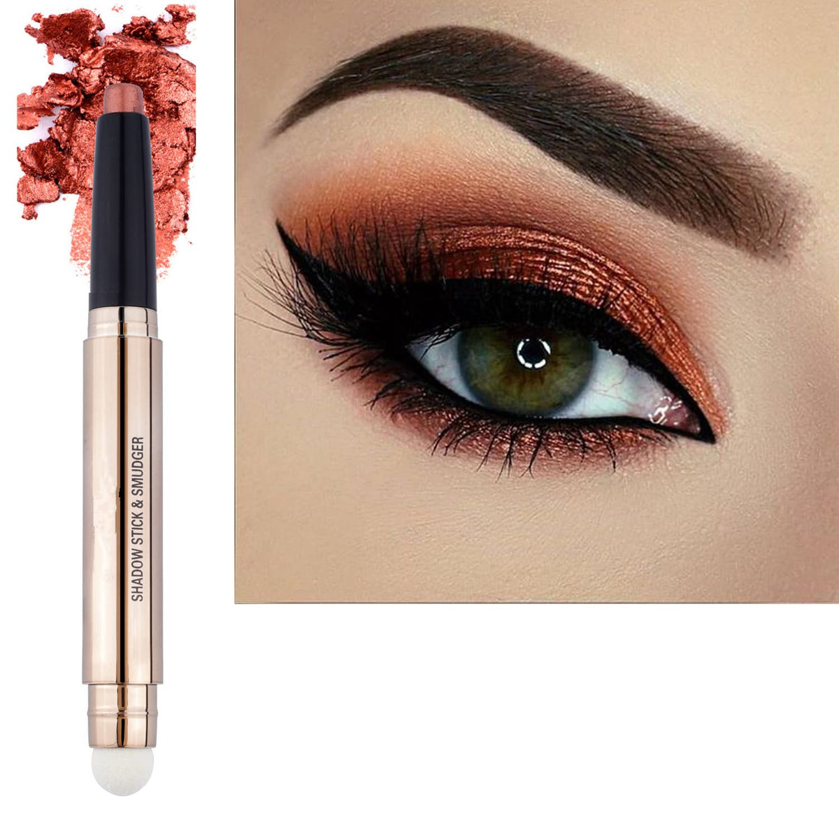 Daeuwiutr Copper Shimmer Eye Shadow Stick - Waterproof, Long Lasting Cream Eyeshadow Pencil