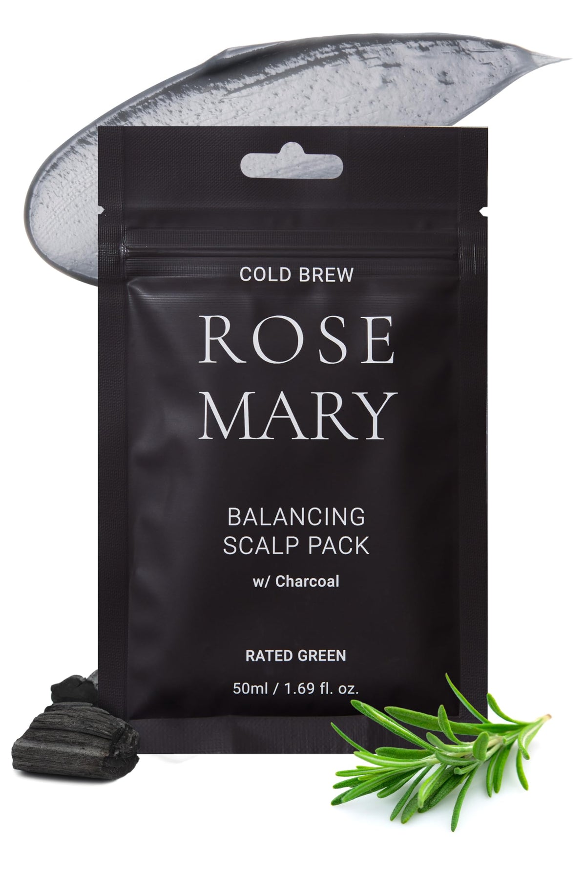 Rated Green Cold Brew Rosemary Scalp Pack | Hydrating Hair Mask | 5 X 1.69 Fl Oz