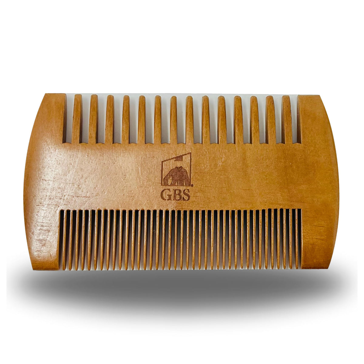 G.B.S 2 Sided Wooden Beard Comb - Pocket Size, Fine & Coarse Teeth For Balms & Wax