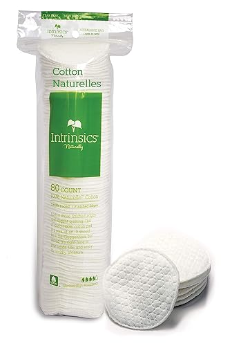 Intrinsics 100% Cotton Naturelles 2&quot; Rounds - 80 Count, Soft & Absorbent, Ideal For Crafts