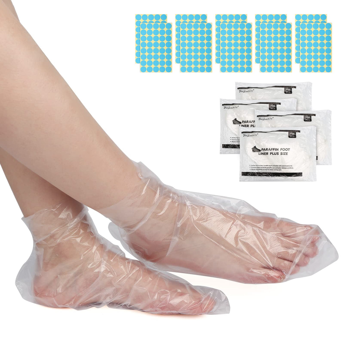 Segbeauty Paraffin Bath Liners, 400Pcs Thick Thermal Foot Covers For Wax Therapy & Spa